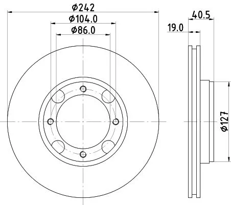 MINTEX MINTEX MDC845 1x MINTEX MDC845 Brake Disc 