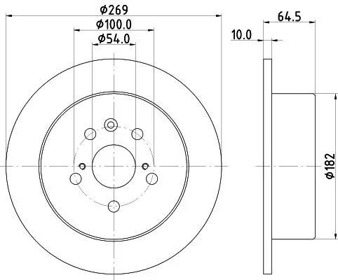 1x MINTEX MDC883 Brake Disc