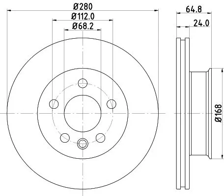 1x MINTEX MDC913 Brake Disc