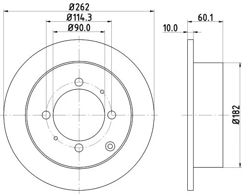 1x  MINTEX Brake Disc MDC951 262