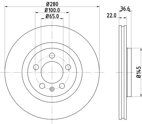 MINTEX MINTEX (MDC978C) 1x  MINTEX Brake Disc MDC978C 280 