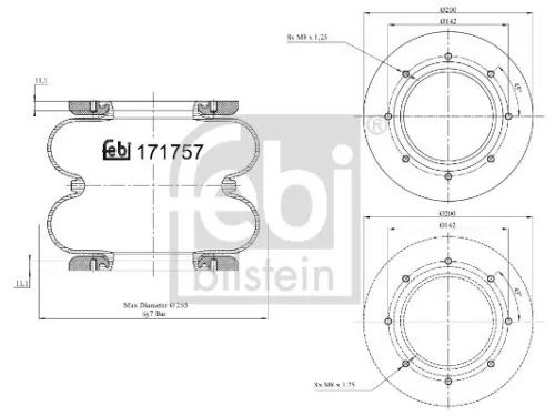 Febi Air Bag Suspension Spring