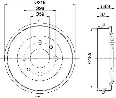 MINTEX MINTEX MBD011 1x MINTEX MBD011 Brake Drum 