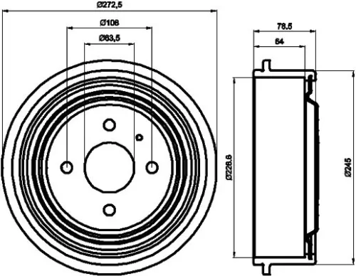 MINTEX MINTEX MBD029 1x MINTEX MBD029 Brake Drum 