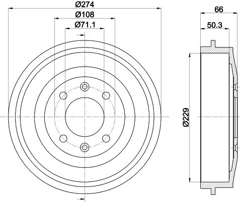 1x MINTEX MBD030 Brake Drum