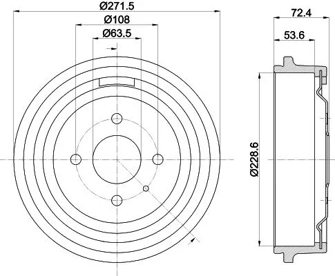 MINTEX MINTEX MBD038 1x MINTEX MBD038 Brake Drum 