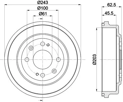 MINTEX MINTEX MBD042 1x MINTEX MBD042 Brake Drum 