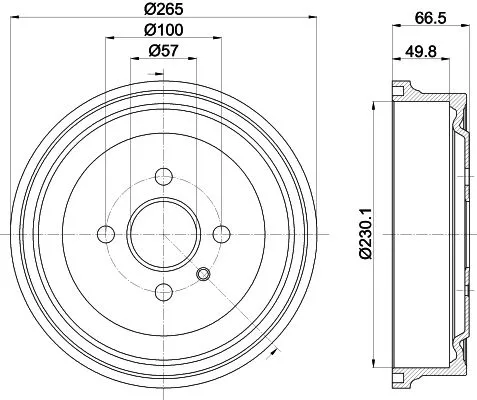 1x MINTEX MBD048 Brake Drum
