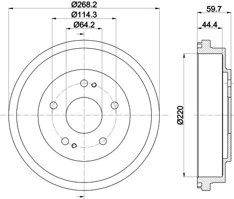 1x MINTEX MBD167 Brake Drum