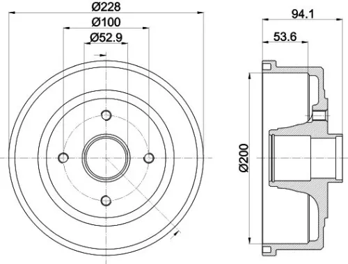 MINTEX MINTEX MBD200 1x MINTEX MBD200 Brake Drum 