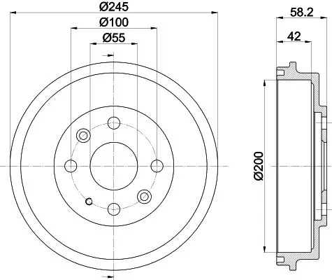 1x MINTEX MBD207 Brake Drum