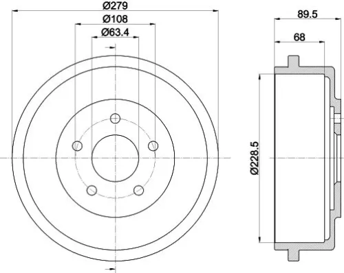 MINTEX MINTEX MBD260 1x MINTEX MBD260 Brake Drum 