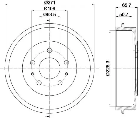 1x MINTEX MBD262 Brake Drum