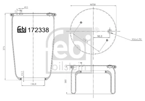 Febi Front Air Bag Suspension Spring For Volvo 7700 7900 8500 8700 8900 950