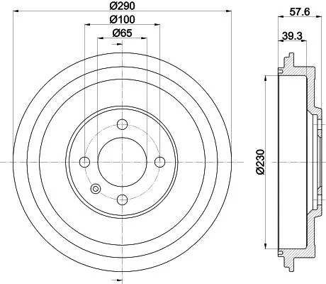MINTEX MINTEX MBD287 1x MINTEX MBD287 Brake Drum 