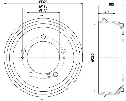 MINTEX MINTEX MBD307 1x MINTEX MBD307 Brake Drum 
