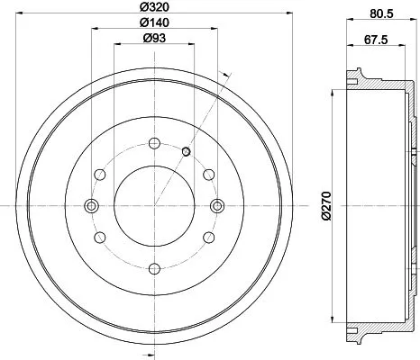 1x MINTEX MBD314 Brake Drum