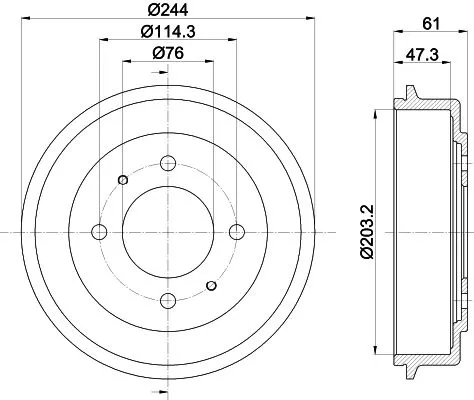 MINTEX MINTEX MBD328 1x MINTEX MBD328 Brake Drum 