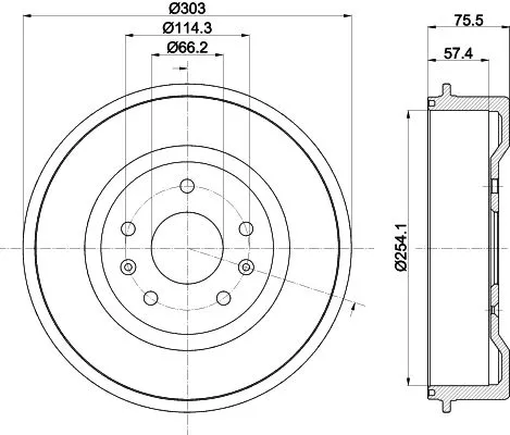 1x MINTEX MBD332 Brake Drum