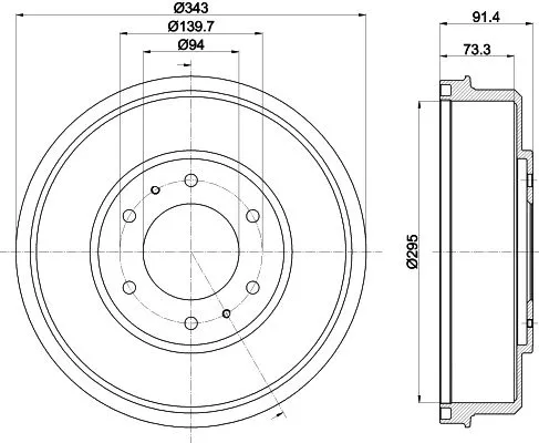1x MINTEX MBD333 Brake Drum