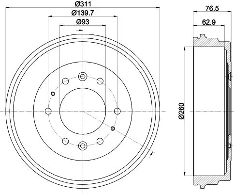 MINTEX MINTEX MBD335 1x MINTEX MBD335 Brake Drum 