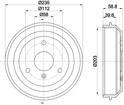 MINTEX MINTEX MBD336 1x MINTEX MBD336 Brake Drum 