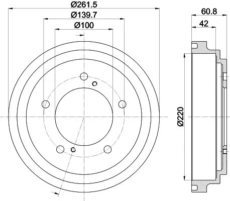 MINTEX MINTEX MBD346 1x MINTEX MBD346 Brake Drum 