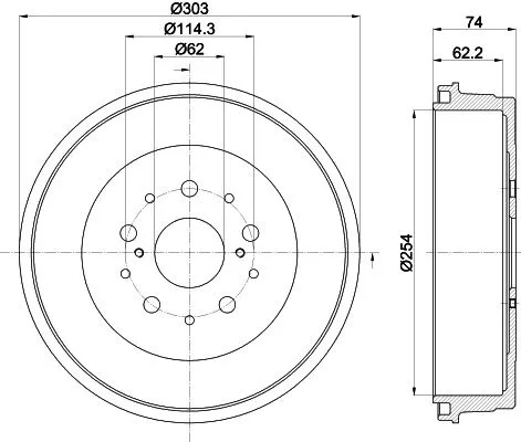 1x MINTEX MBD361 Brake Drum