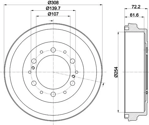 MINTEX MINTEX MBD364 1x MINTEX MBD364 Brake Drum 