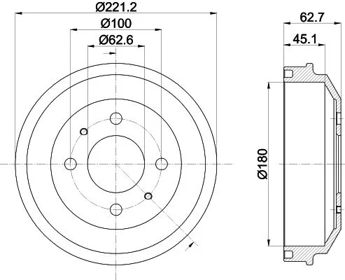 MINTEX MINTEX MBD377 1x MINTEX MBD377 Brake Drum 