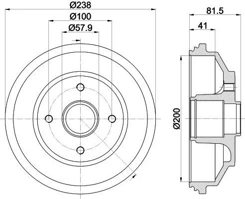 MINTEX MINTEX MBD384 1x MINTEX MBD384 Brake Drum 