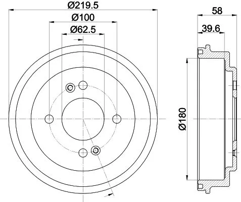 1x MINTEX MBD394 Brake Drum