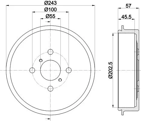 1x MINTEX MBD404 Brake Drum