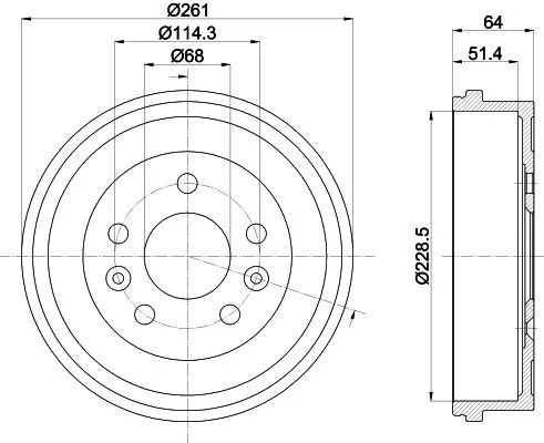 MINTEX MINTEX MBD405 1x MINTEX MBD405 Brake Drum 