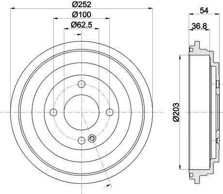 MINTEX MINTEX MBD415 1x MINTEX MBD415 Brake Drum 