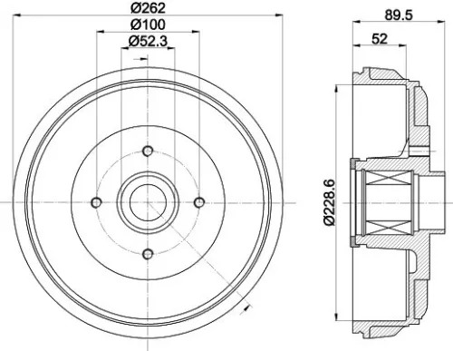 MINTEX MINTEX MBD425 1x MINTEX MBD425 Brake Drum 