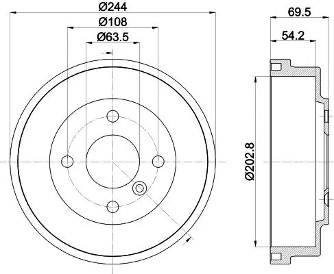 MINTEX MINTEX MBD428 1x MINTEX MBD428 Brake Drum 