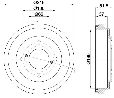 MINTEX MINTEX MBD442 1x MINTEX MBD442 Brake Drum 