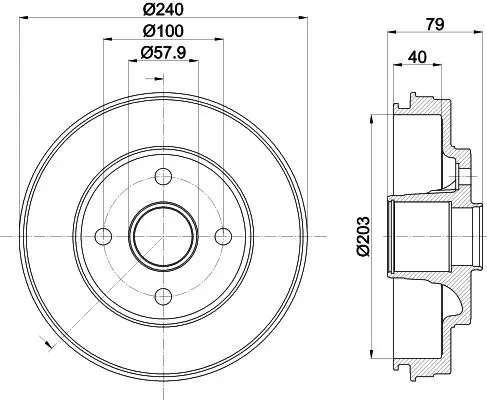 MINTEX MINTEX MBD445 1x MINTEX MBD445 Brake Drum 