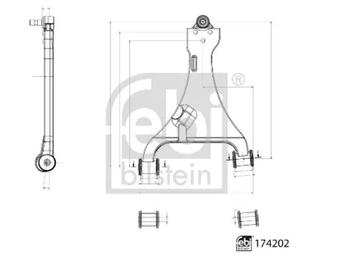 FEBI BILSTEIN FEBI BILSTEIN 174202 Febi Lower Front Right Control / Trailing Arm For Lexus Toyota 4 Runner Fj Cruis 