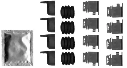 1x Accessory Kit, disc brake pad