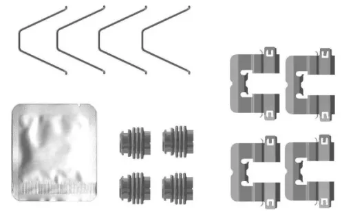 1x Accessory Kit, disc brake pad