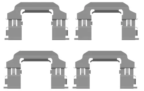 1x Accessory Kit, disc brake pad