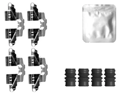 1x Accessory Kit, disc brake pad