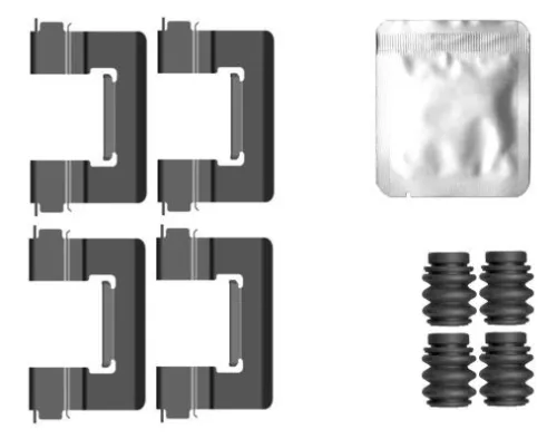 1x Accessory Kit, disc brake pad