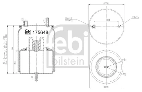 FEBI BILSTEIN FEBI BILSTEIN 175648 Febi Non-steered Leading Axle Air Bag Suspension Spring For Volvo Fh Fh Ii  