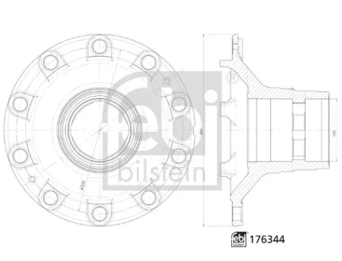 FEBI BILSTEIN FEBI BILSTEIN 176344 Febi Front Left Or Right Wheel Hub For Volvo Fh12 Fh16 Fl Fm10 Fm12 