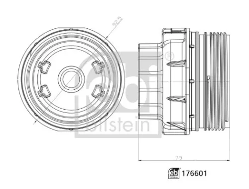FEBI BILSTEIN FEBI BILSTEIN 176601 Febi Oil Filter Housing Cap For Lexus Toyota Alphard / Vellfire Avalon  