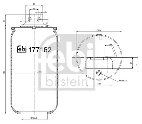 FEBI BILSTEIN FEBI BILSTEIN 177162 Febi Front Left Air Bag Suspension Spring For Iveco S-way X-way 