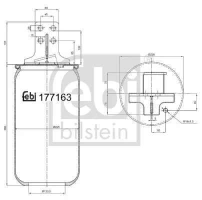 FEBI BILSTEIN FEBI BILSTEIN 177163 Febi Rear Left Air Bag Suspension Spring For Iveco Eurostar Eurotech Mp Eur 